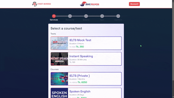 Capture d'écran du projet Brave Education